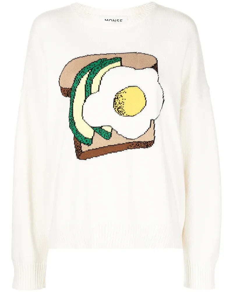 Monse Avocado Toast Merinopullover - Weiß Weiß