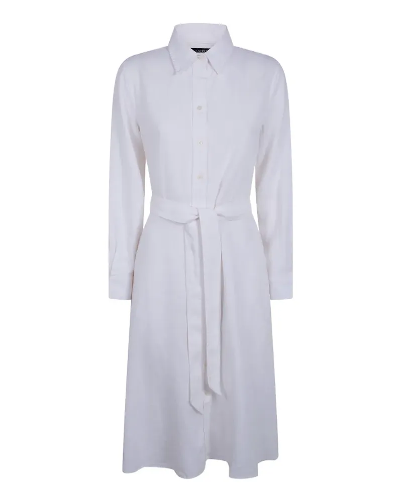 Ralph Lauren belted button-up dress - Weiß Weiß