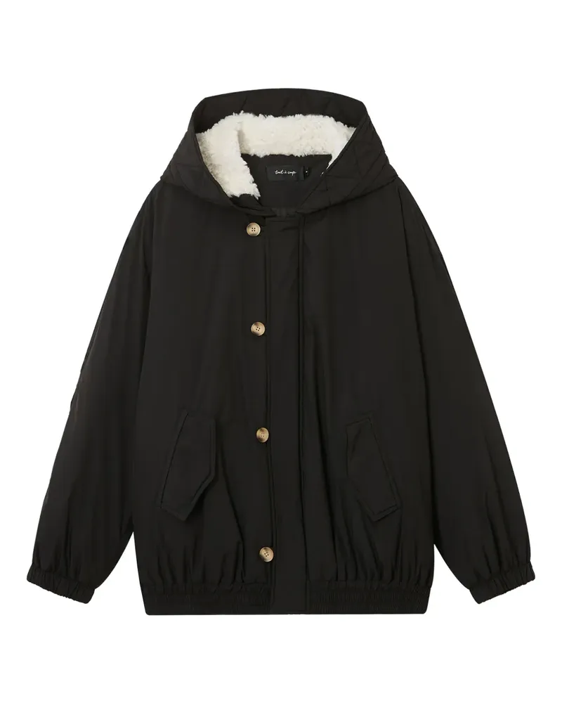 Tout a Coup button-fastening hooded jacket - Schwarz Schwarz