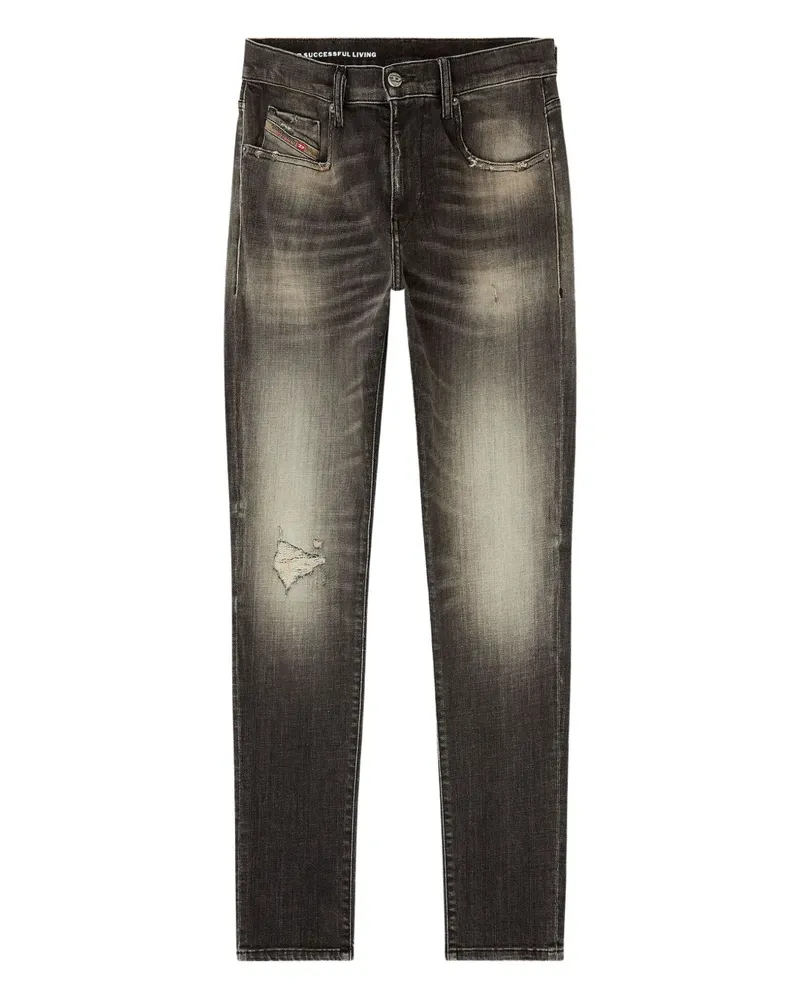 Diesel D-Strukt 09j52 ripped slim jeans - Grau Grau