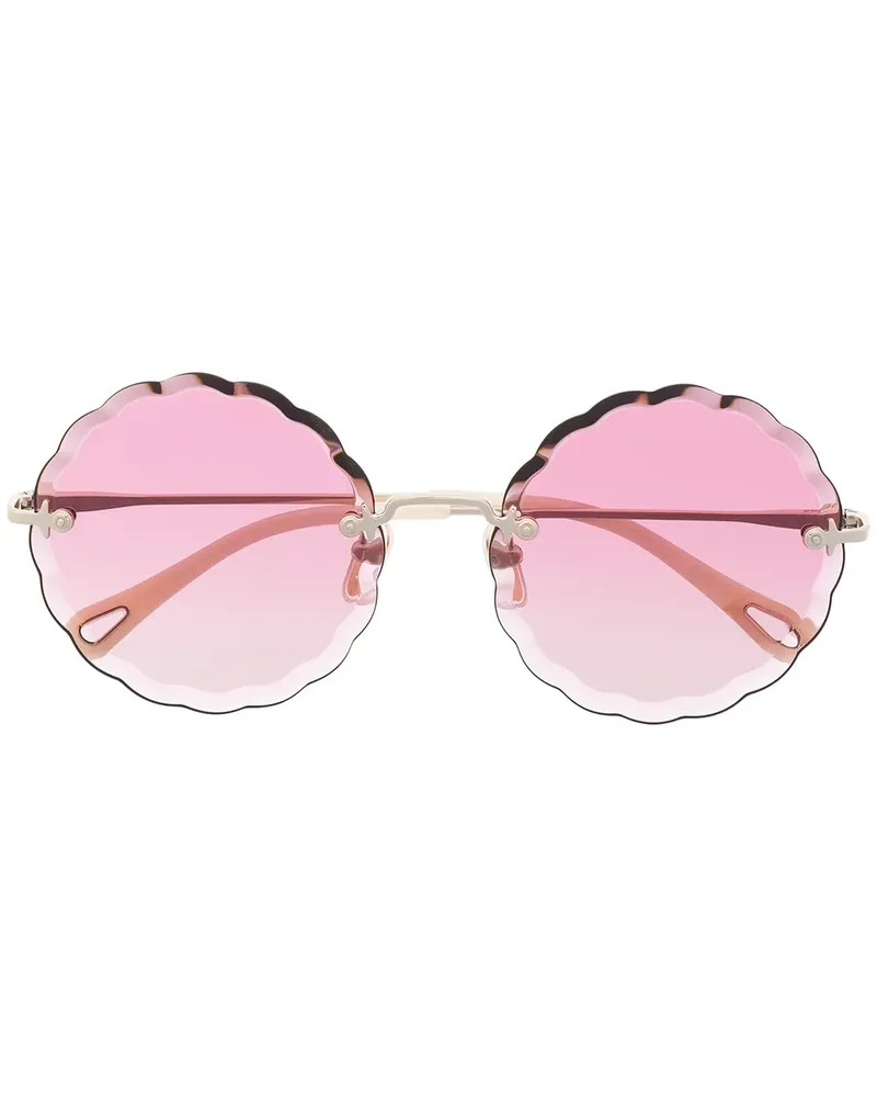Chloé Sonnenbrille mit runden Gläsern - Gold Gold