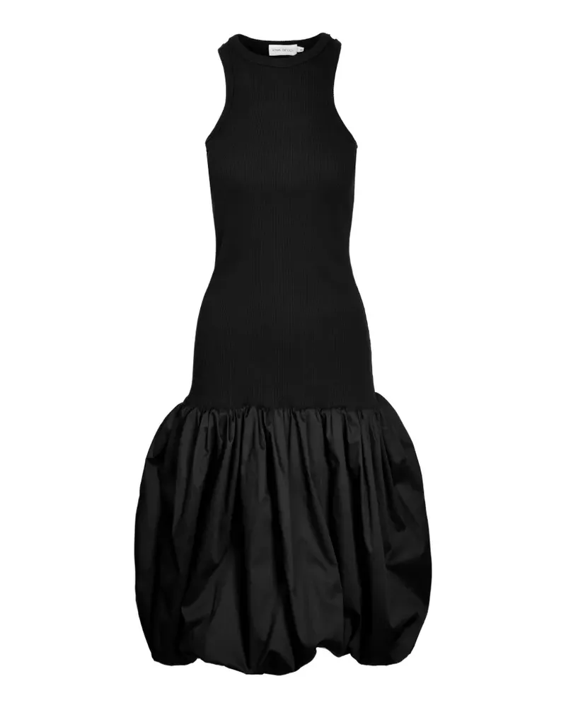 Ioana Ciolacu ribbed-knit balloon midi dress - Schwarz Schwarz