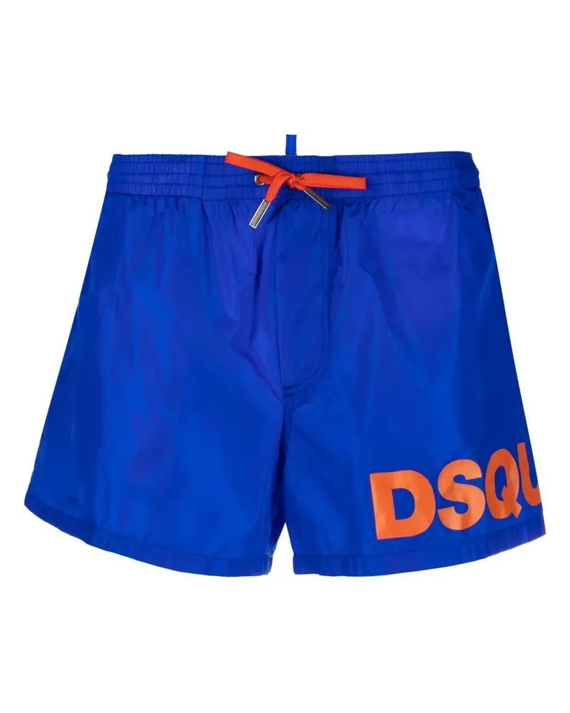 Dsquared2 Badeshorts mit Logo-Print - Blau Blau