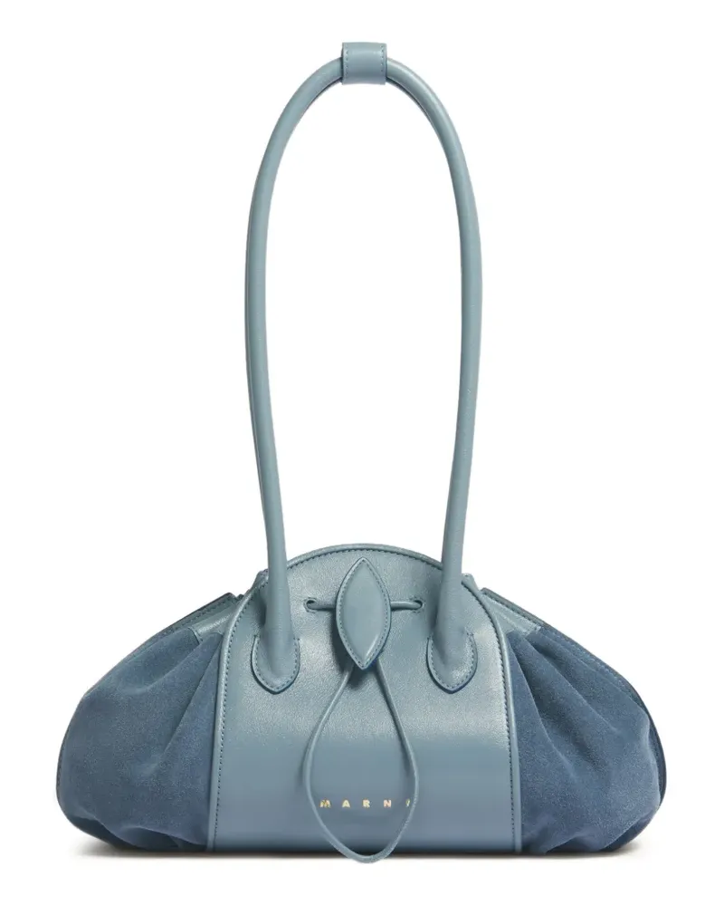 Marni Tulipea Schultertasche mit Kordelzug - Blau Blau