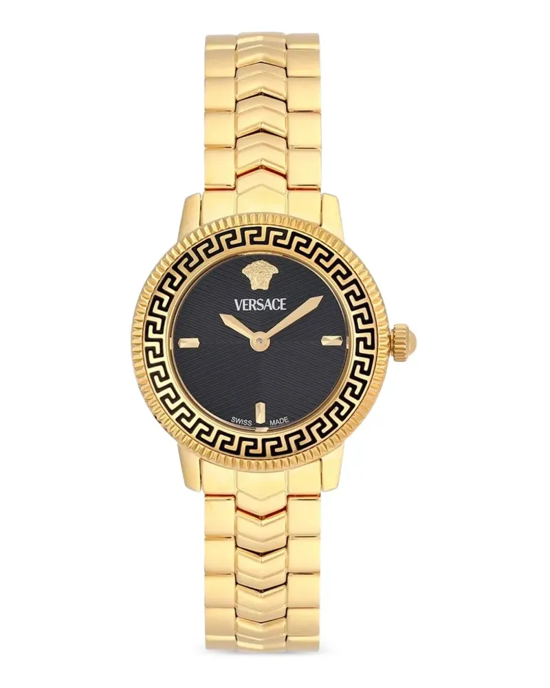 Versace 30mm Greca Armbanduhr - Schwarz Schwarz