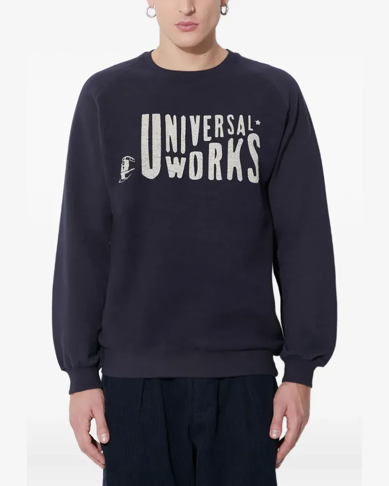 Universal Works graphic crew-neck sweatshirt - Blau Blau