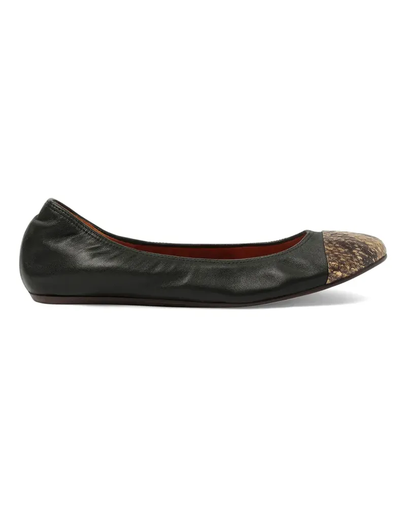 Lanvin cap-toe ballet flats - Schwarz Schwarz