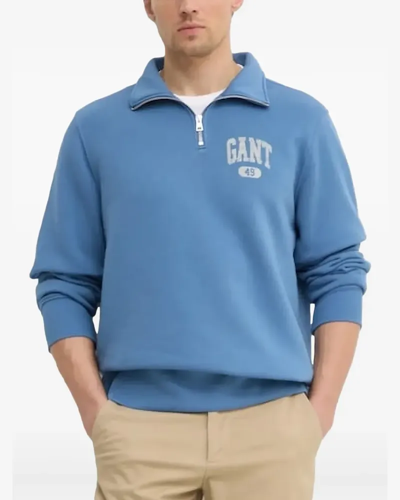 Gant Sweatshirt mit Reißverschluss - Blau Blau