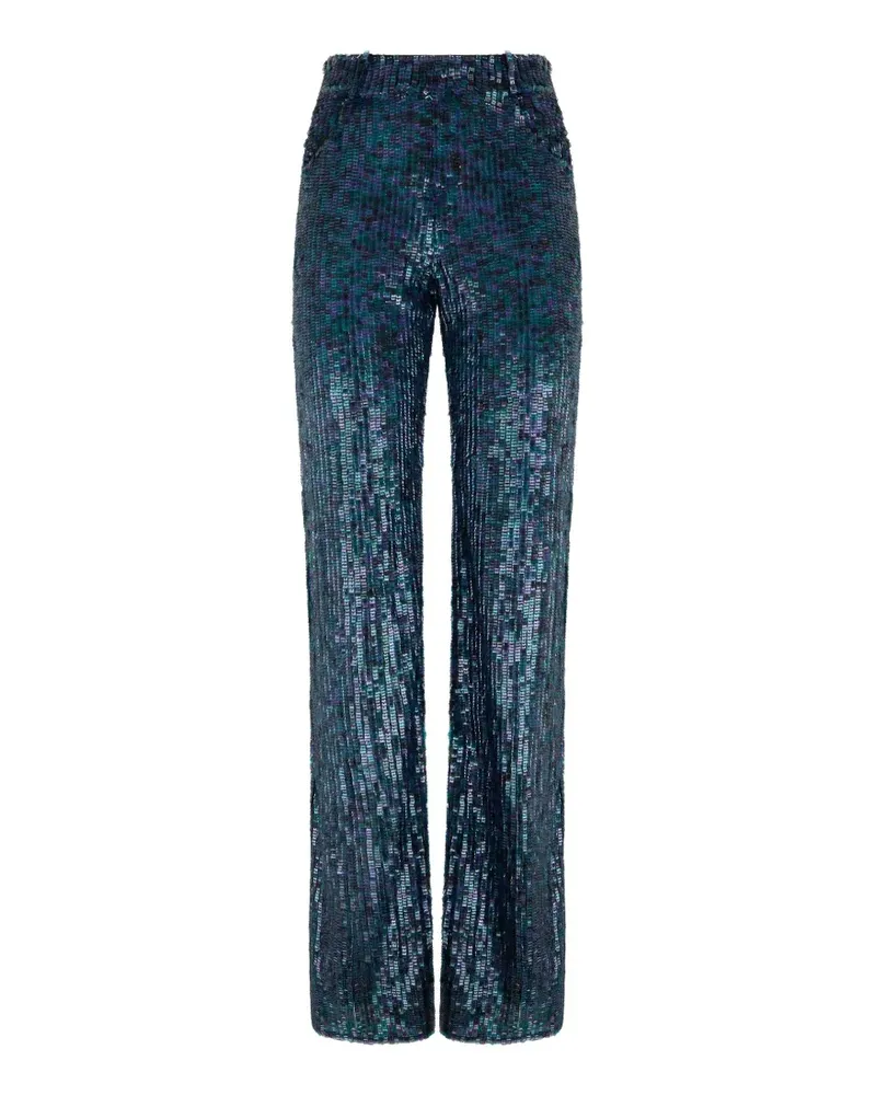 Alberta Ferretti Hose mit Pailletten - Blau Blau