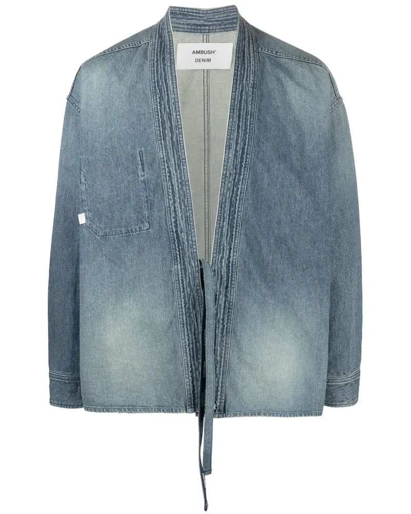 AMBUSH Jeansjacke mit Schleifenverschluss - Blau Blau