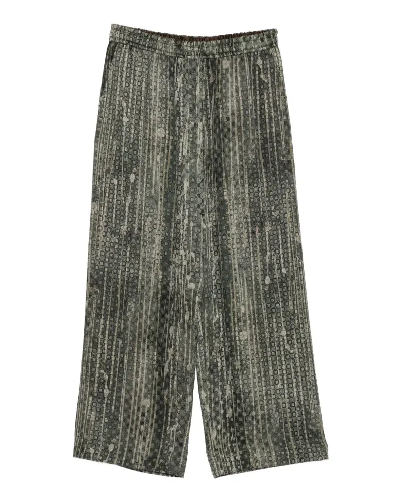 Ziggy Chen Hose mit abstraktem Print - Grün Grün