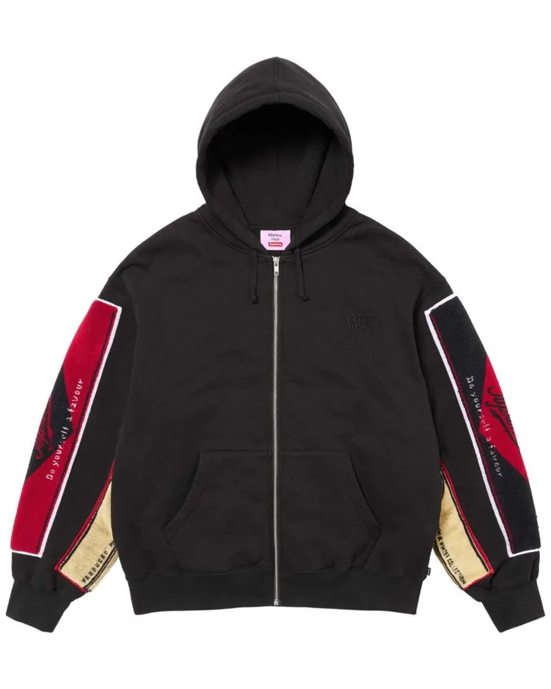 Supreme Being x Martine Rose Towel Kapuzenjacke - Schwarz Schwarz