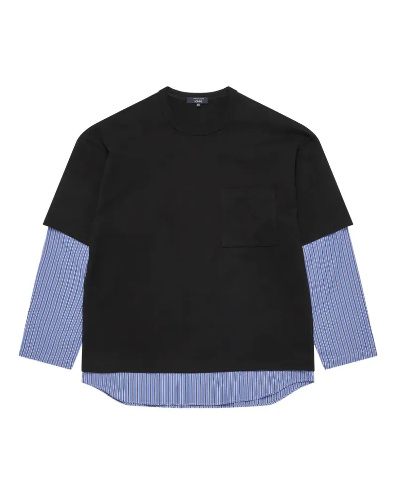 Comme des Garçons RundhalsT-Shirt im Layering-Look - Schwarz Schwarz