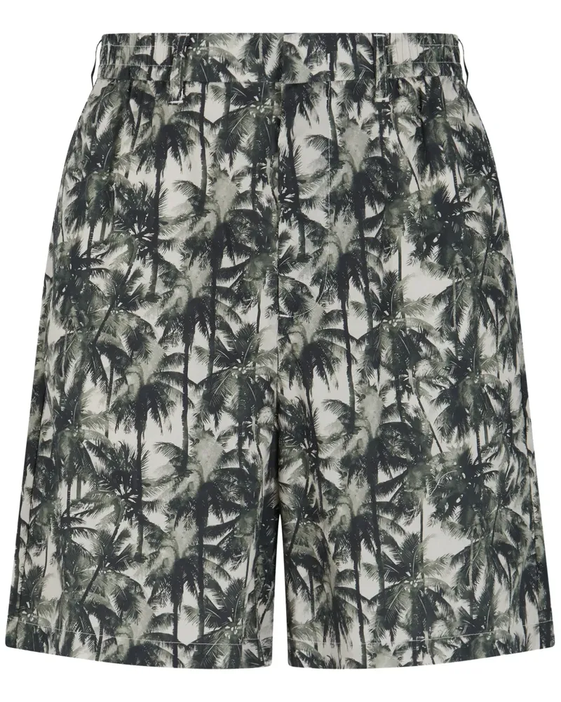 Armani Exchange Shorts mit grafischem Print - Grün Grün