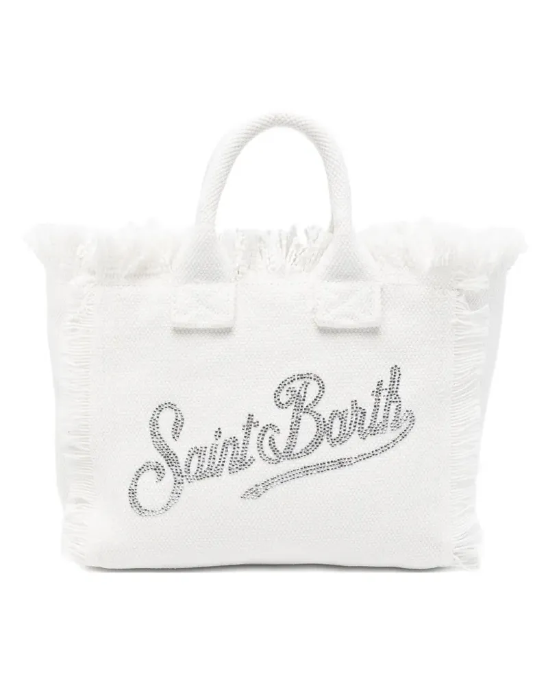 MC2 Saint Barth mini Vanity fringed-detail tote bag - Weiß Weiß