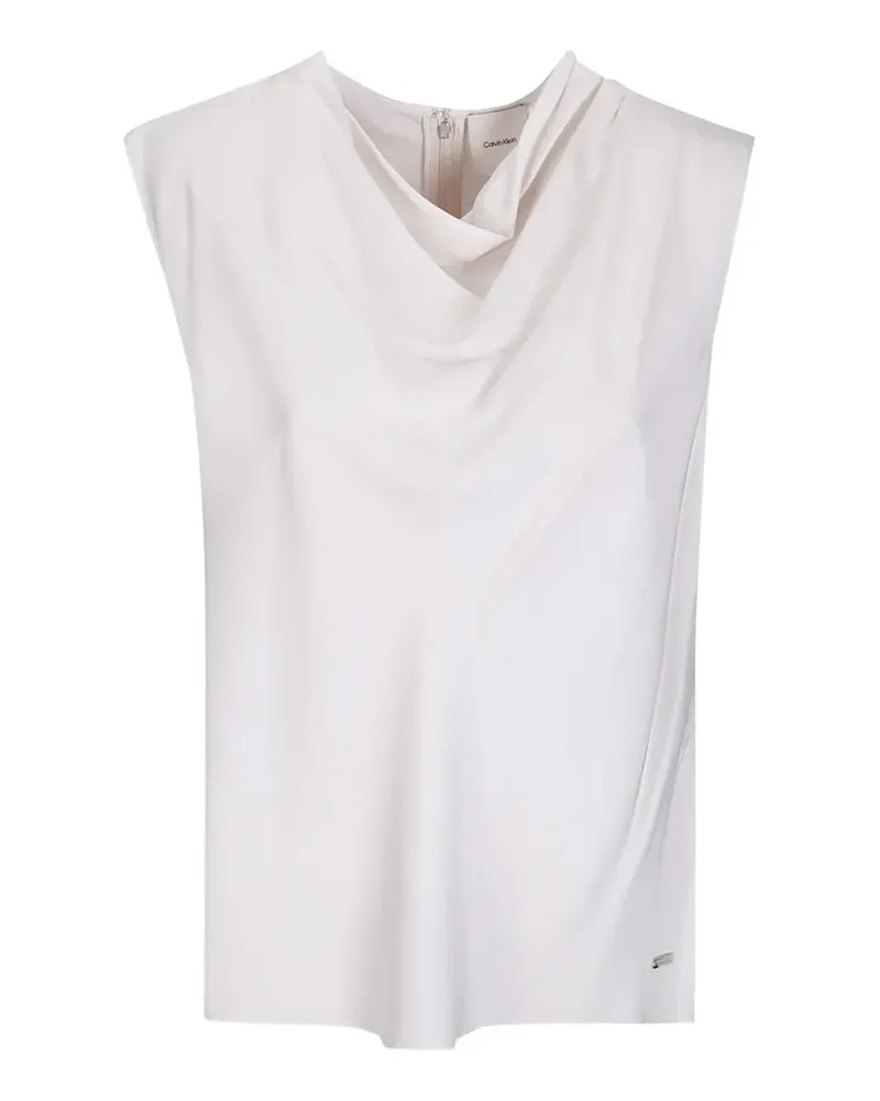 Calvin Klein cowl-neck twill tank top - Weiß Weiß