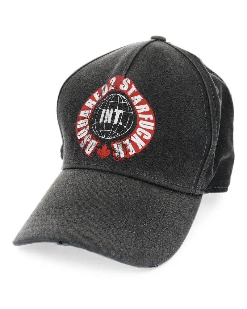 Dsquared2 Baseballkappe mit Logo-Print - Schwarz Schwarz