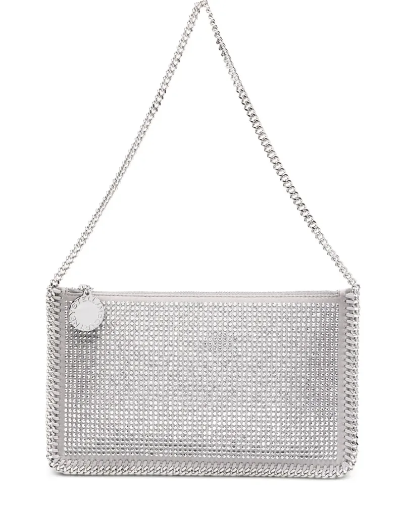 Stella McCartney Falabella Pochette Schultertasche mit Kristallkette - Grau Grau