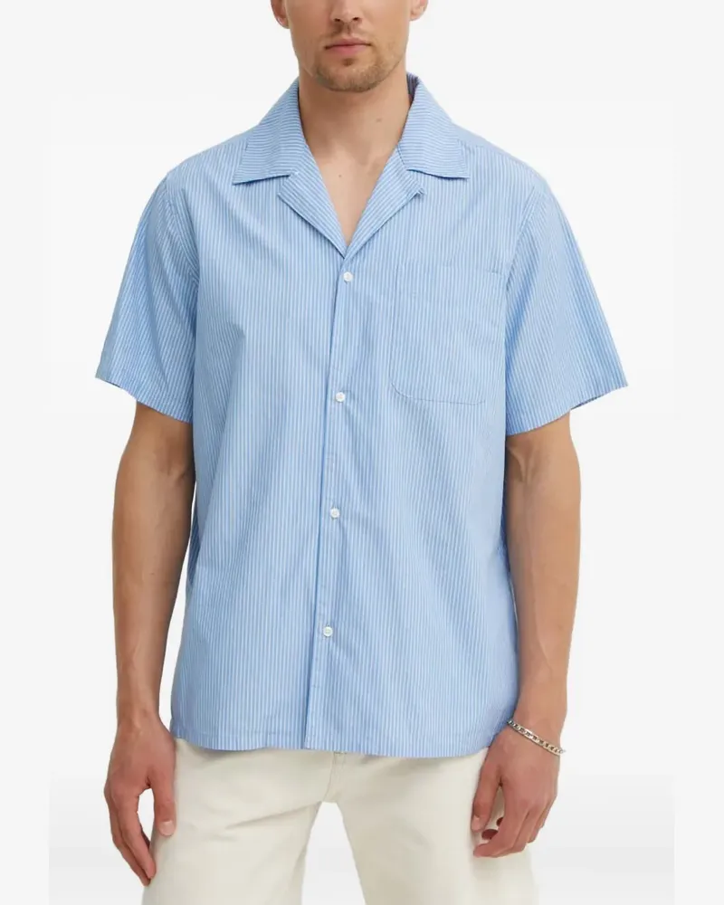 LES DEUX striped-pattern shirt - Blau Blau