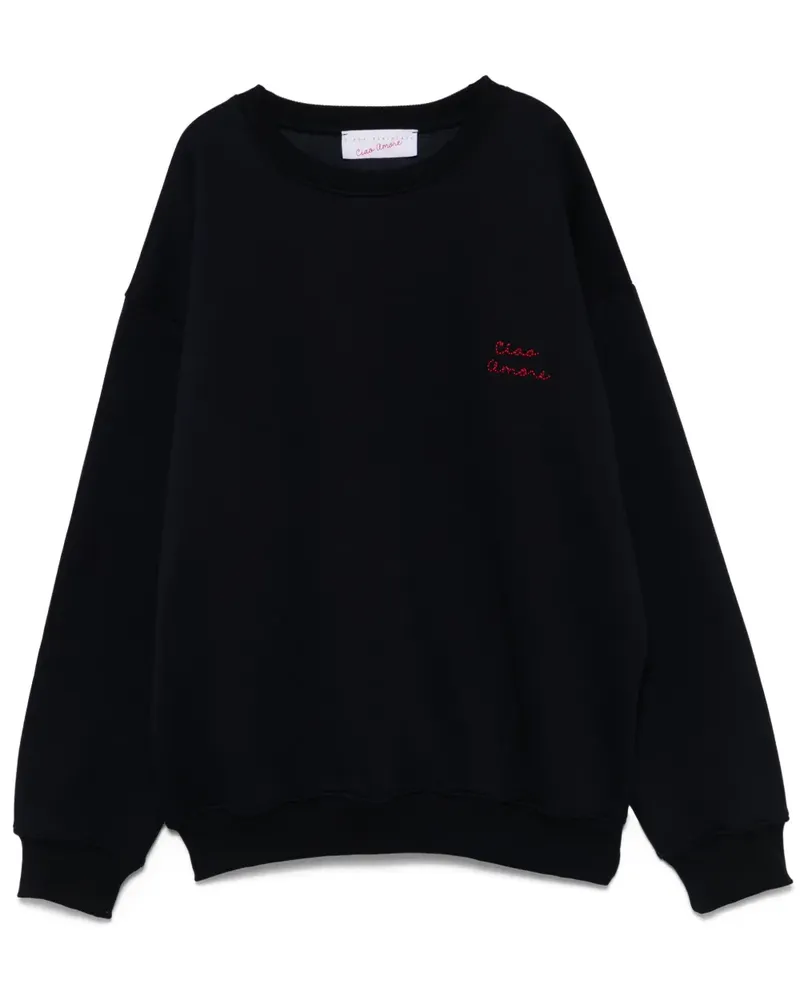 Giada Benincasa Sweatshirt mit Slogan-Stickerei - Blau Blau