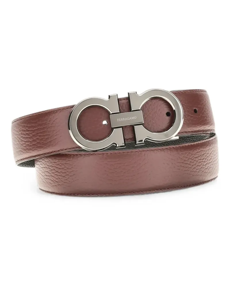 Ferragamo reversible and adjustable Gancini belt - Braun Braun