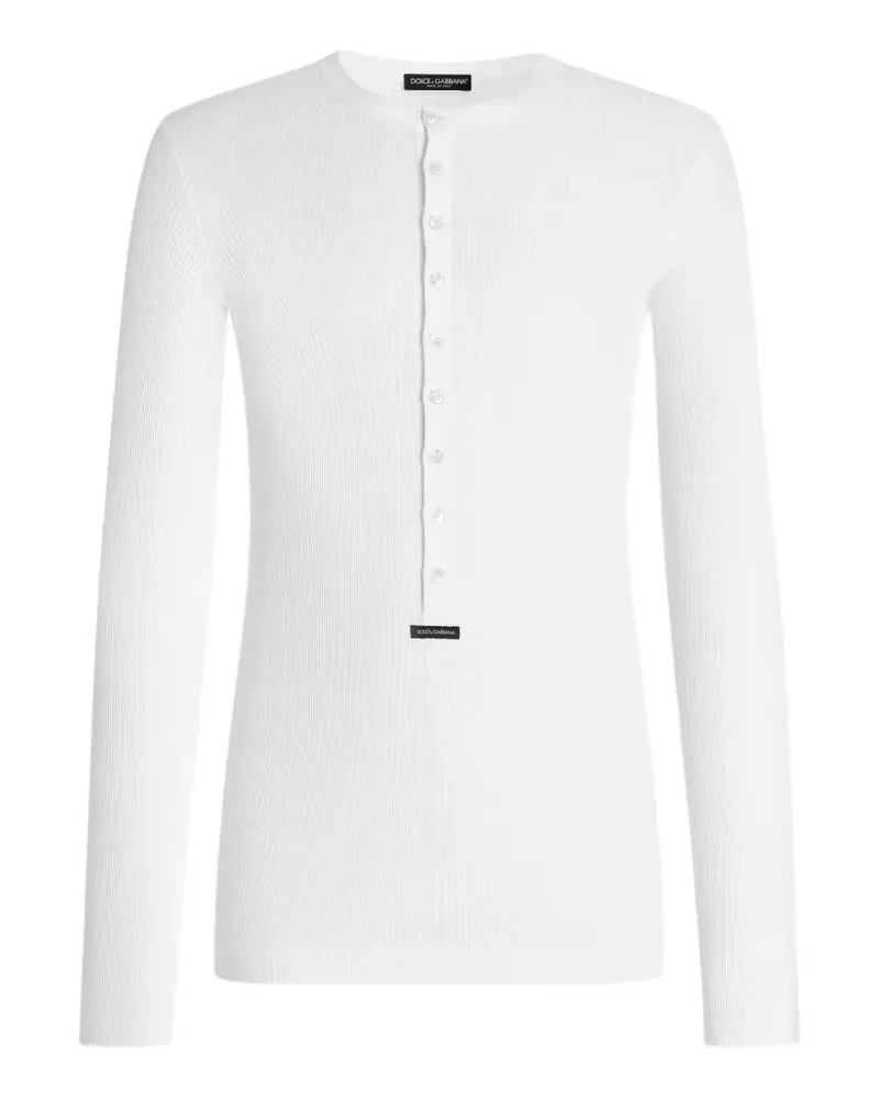 Dolce & Gabbana Serafino T-Shirt mit Etikett - Weiß Weiß