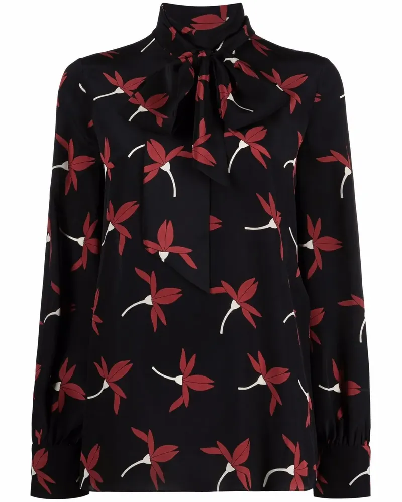 Valentino Garavani Bluse mit Print - Schwarz Schwarz
