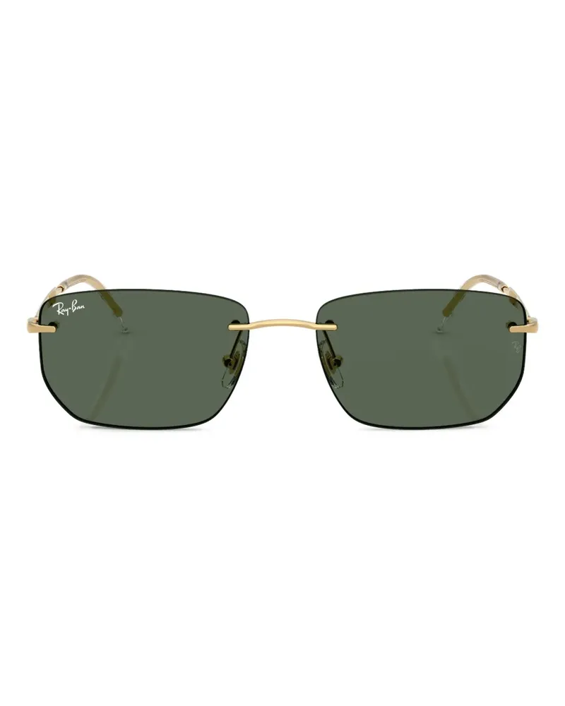 Ray Ban Sonnenbrille mit eckigem Gestell - Gold Gold