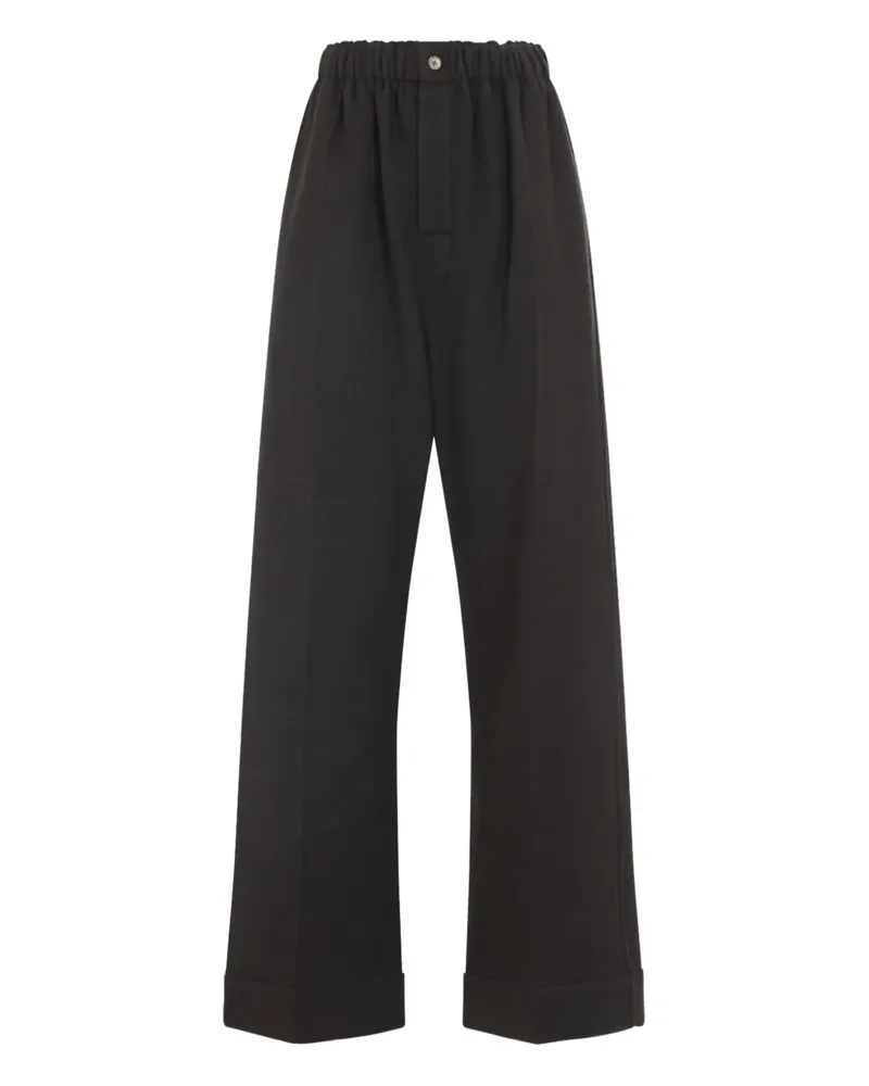 Carven Gerade Hose mit elastischem Bund - Schwarz Schwarz