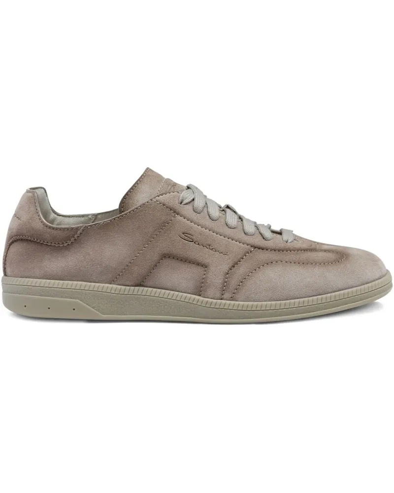Santoni DBS Oly Wildleder-Sneakers - Nude Nude