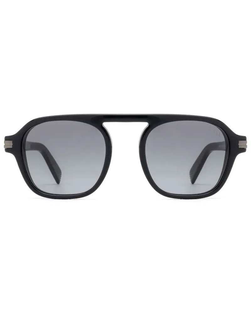 Ermenegildo Zegna Sonnenbrille mit rundem Gestell - Grau Grau