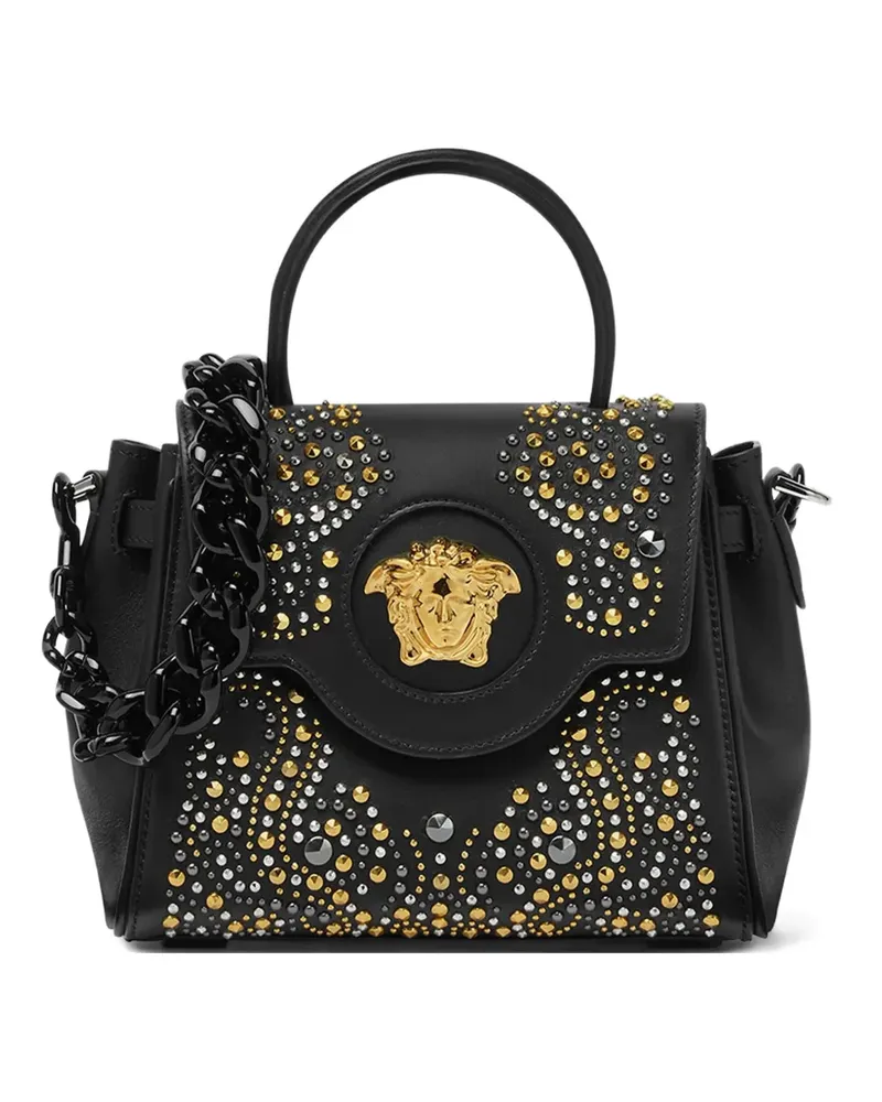 Versace Kleiner La Medusa-Tote Bag mit Henkel - Schwarz Schwarz