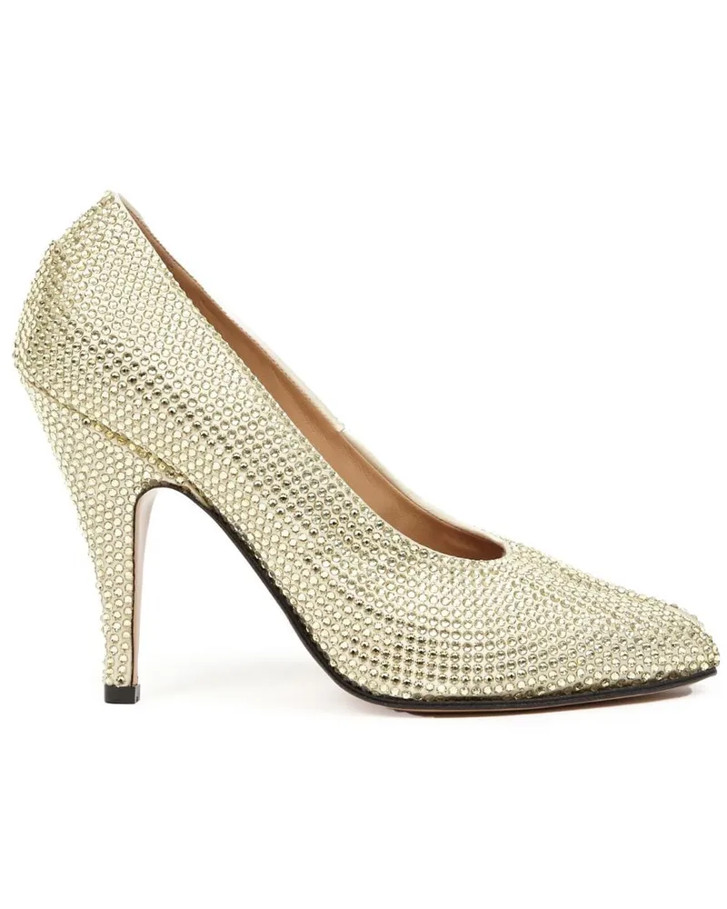 Maison Margiela Tabi Pumps 110mm mit Strassverzierung - Gold Gold
