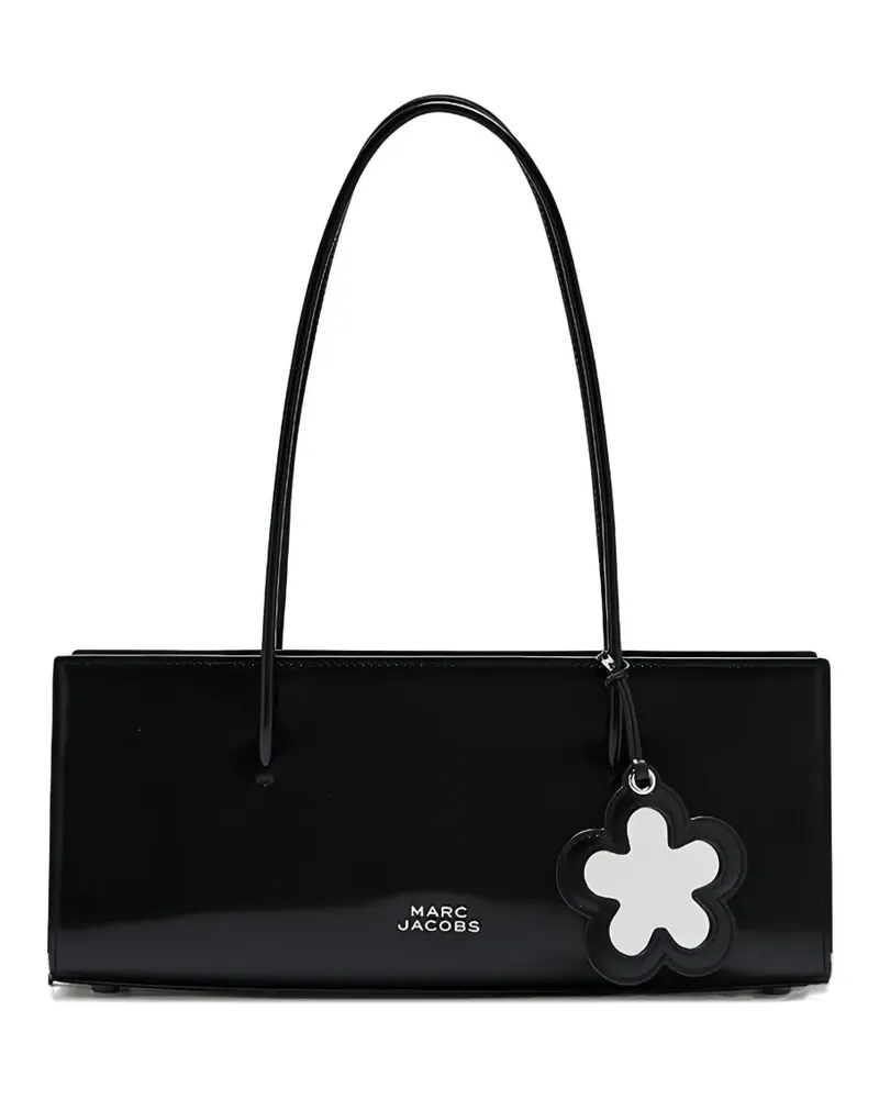 Marc Jacobs Schultertasche mit Blumenanhänger - Schwarz Schwarz