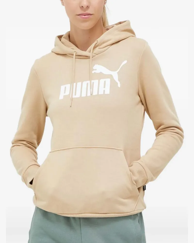 Puma Hoodie mit Logo-Print - Nude Nude