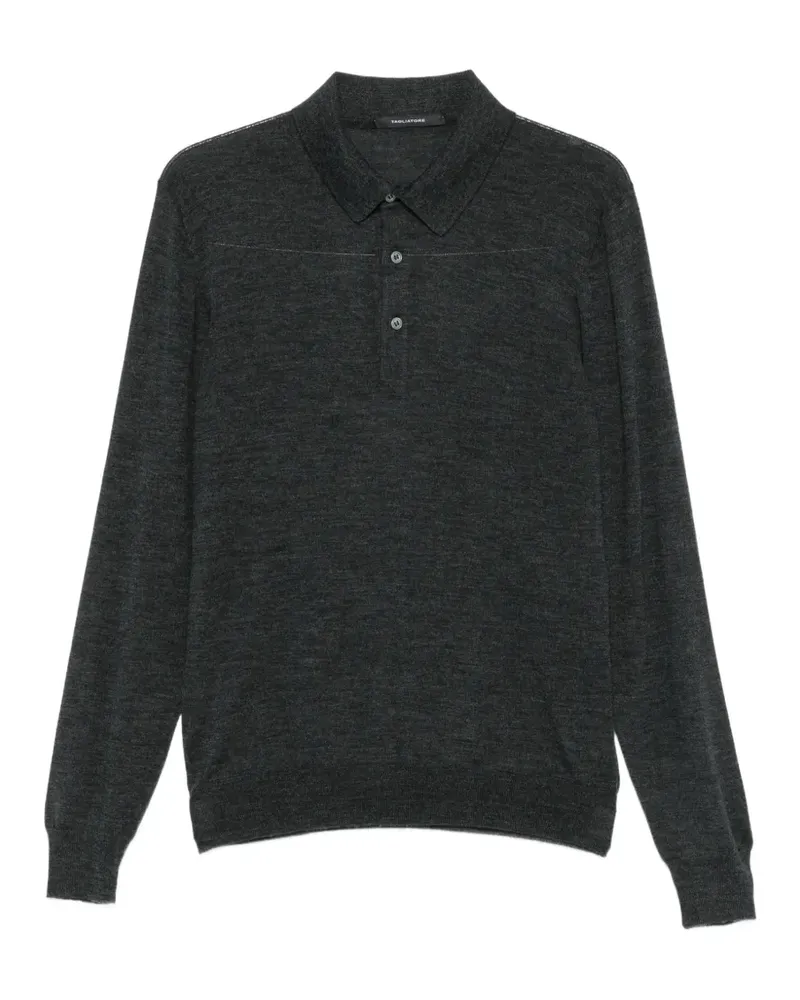 Tagliatore Langärmeliges Poloshirt - Grau Grau