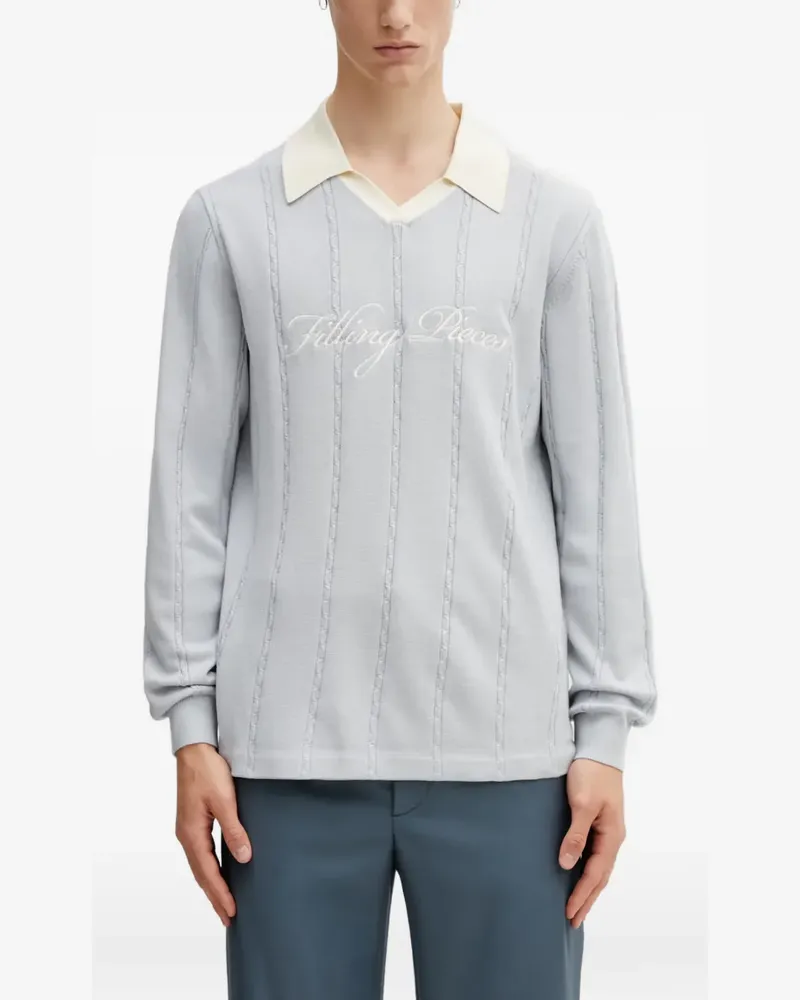 Filling Pieces cable-knit embroidered sweatshirt - Blau Blau