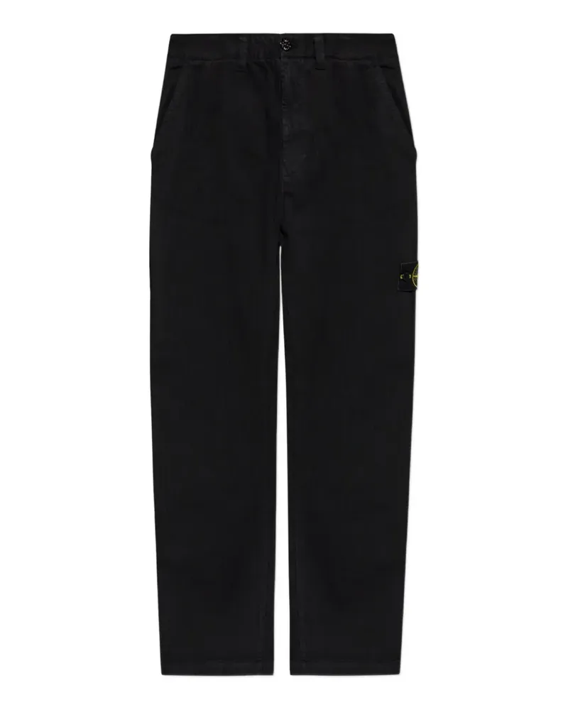 Stone Island logo-patch jeans - Schwarz Schwarz