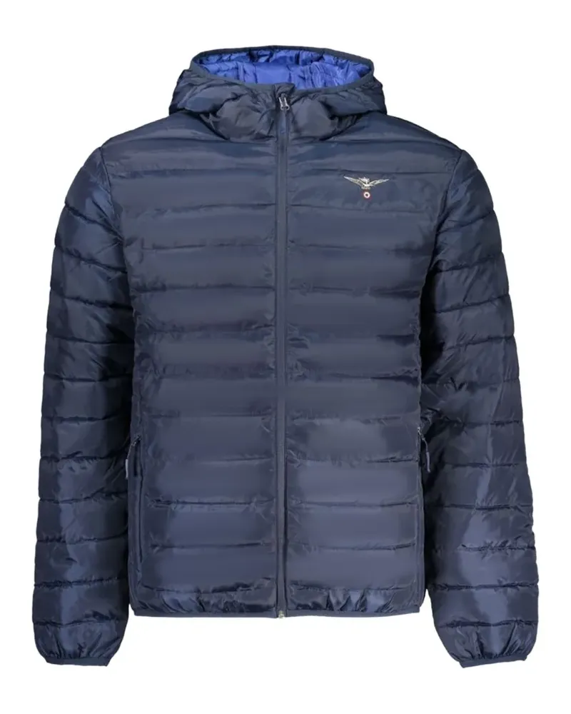 Aeronautica Militare quilted hooded jacket - Blau Blau