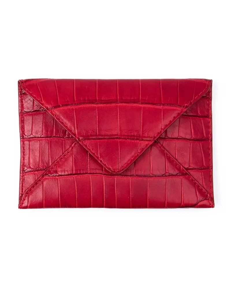 L'Eclaireur aligator leather card holder - Rot Rot