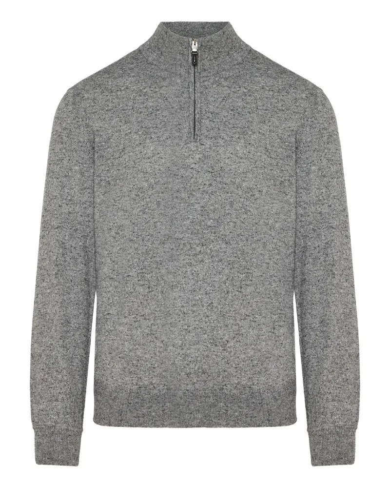Canali Poloshirt mit Reißverschluss - Grau Grau