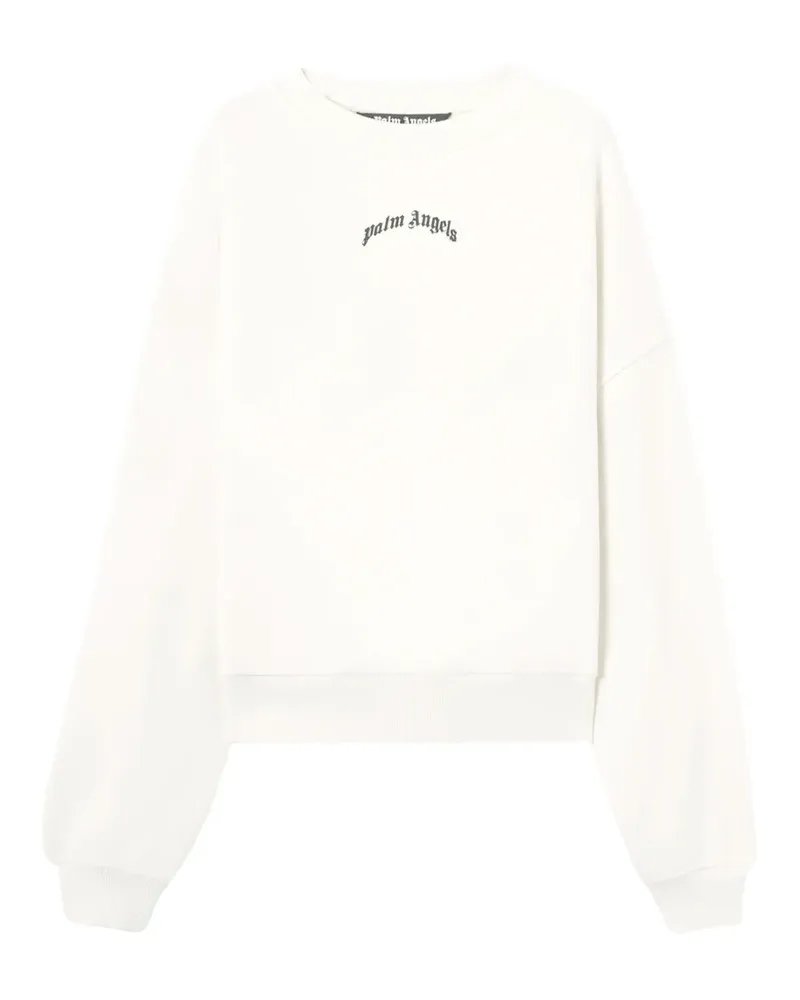 Palm Angels Sweatshirt mit Logo - Weiß Weiß