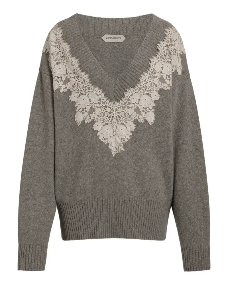 Alberta Ferretti Pullover mit V-Ausschnitt - Grau Grau