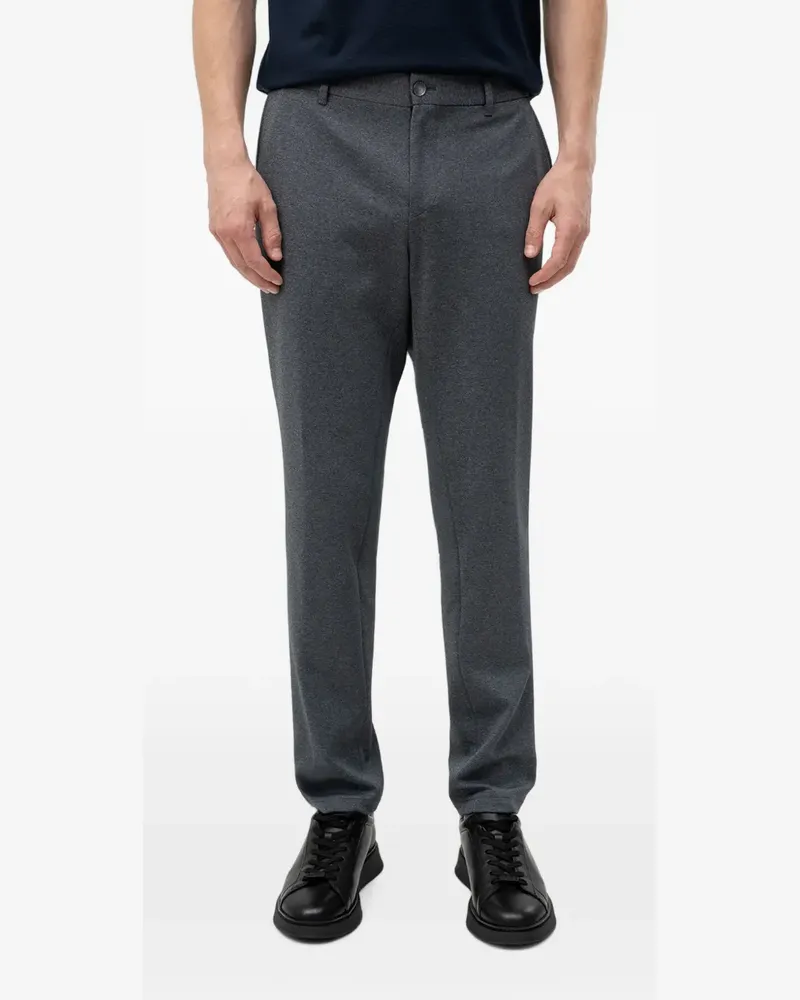 HUGO BOSS Schmale Hose aus Stoff mit Mikro-Muster - Blau Blau