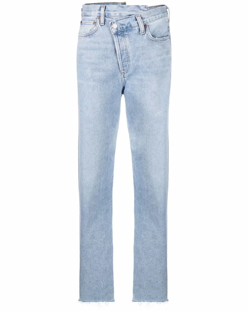 AGOLDE Criss Cross Straight-Leg-Jeans - Blau Blau