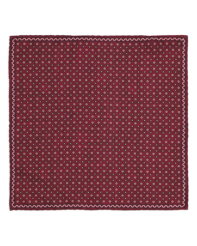 Brunello Cucinelli Geometrisch gemustertes Einstecktuch - Rot Rot