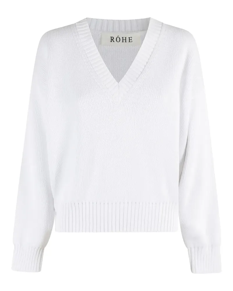 Róhe Pullover mit V-Ausschnitt - Weiß Weiß