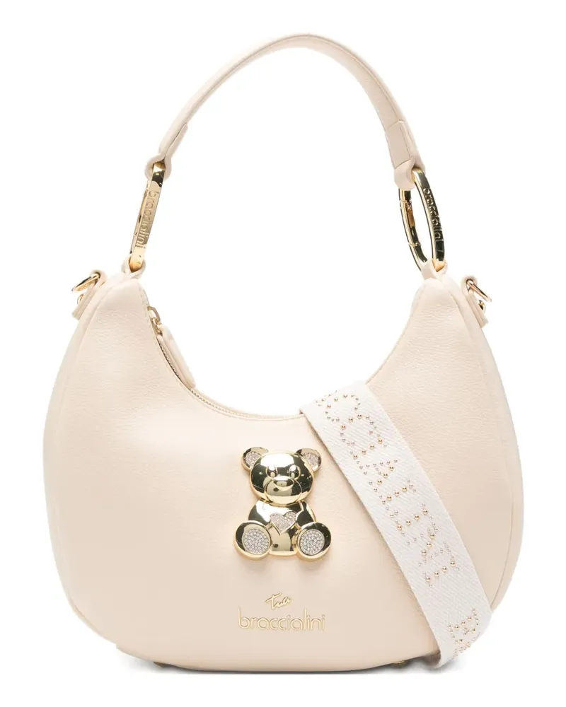 Braccialini teddy-appliqué shoulder bag - Nude Nude