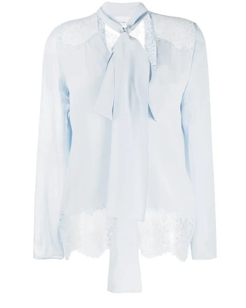 Faith Connexion Schluppenbluse aus Seide - Blau Blau