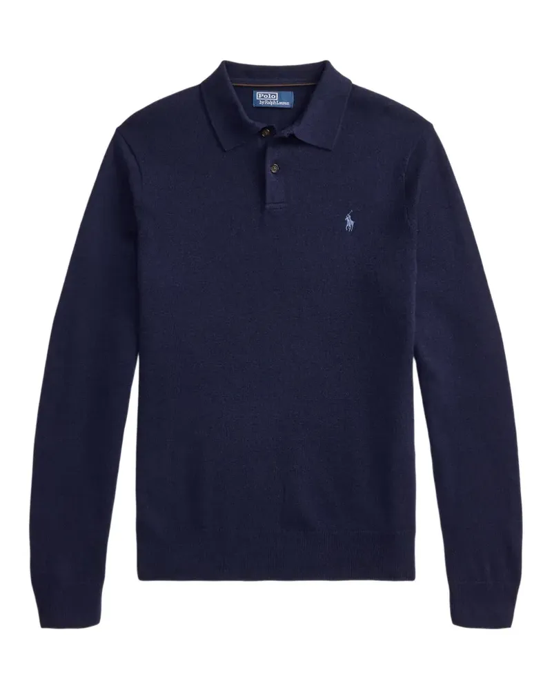 Ralph Lauren Pullover mit Poloshirtkragen - Blau Blau